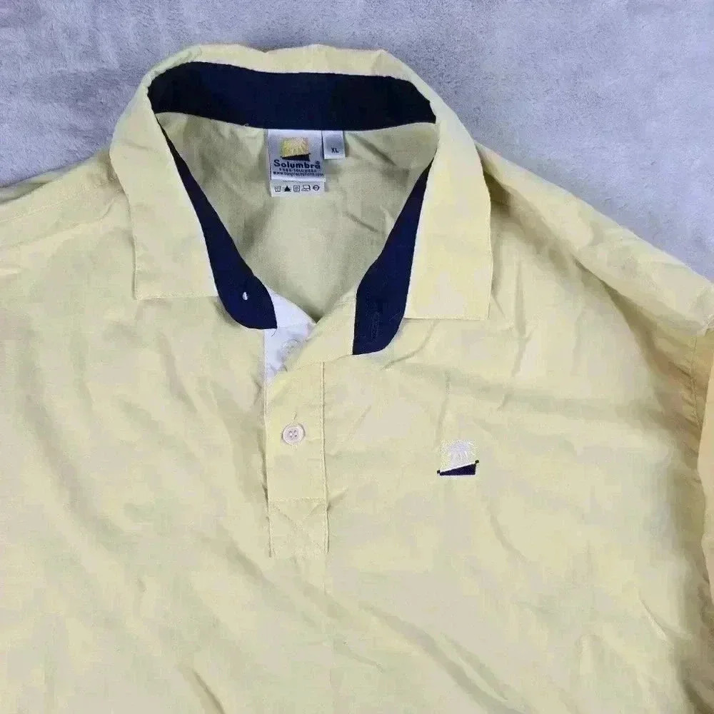 Solumbra Long Sleeve Button Up Yellow Sz XL - Picture 3 of 7